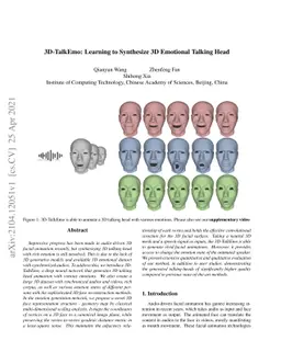 3D-TalkEmo: Learning to Synthesize 3D Emotional Talking Head