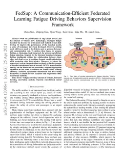 FedSup: A Communication-Efficient Federated Learning Fatigue Driving
  Behaviors Supervision Framework