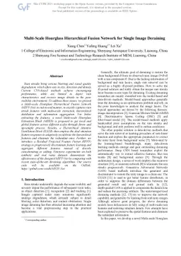 Multi-Scale Hourglass Hierarchical Fusion Network for Single Image
  Deraining