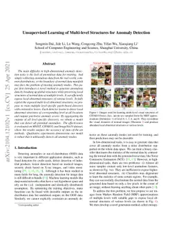 Unsupervised Learning of Multi-level Structures for Anomaly Detection