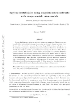 System identification using Bayesian neural networks with nonparametric
  noise models
