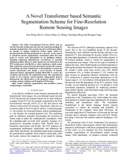 A Novel Transformer Based Semantic Segmentation Scheme for
  Fine-Resolution Remote Sensing Images