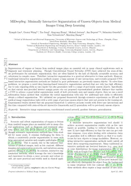 MIDeepSeg: Minimally Interactive Segmentation of Unseen Objects from
  Medical Images Using Deep Learning