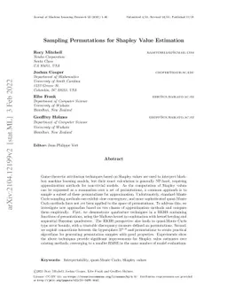 Sampling Permutations for Shapley Value Estimation