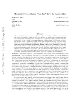 Breiman's two cultures: You don't have to choose sides