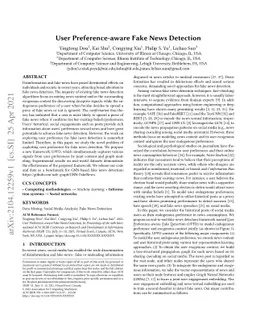 User Preference-aware Fake News Detection