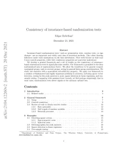 Consistency of invariance-based randomization tests