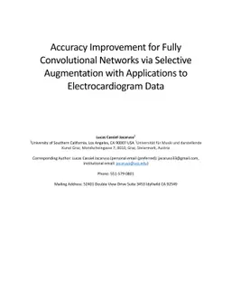Accuracy Improvement for Fully Convolutional Networks via Selective
  Augmentation with Applications to Electrocardiogram Data