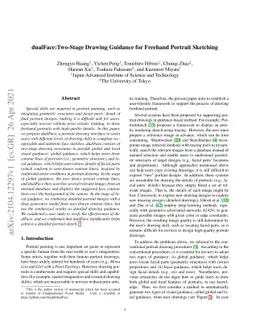 dualFace:Two-Stage Drawing Guidance for Freehand Portrait Sketching