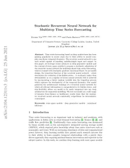 Stochastic Recurrent Neural Network for Multistep Time Series
  Forecasting