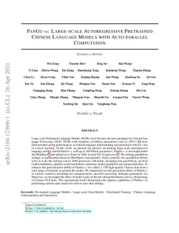 PanGu-$α$: Large-scale Autoregressive Pretrained Chinese Language
  Models with Auto-parallel Computation