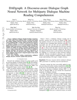 DADgraph: A Discourse-aware Dialogue Graph Neural Network for Multiparty
  Dialogue Machine Reading Comprehension