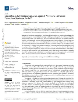 Launching Adversarial Attacks against Network Intrusion Detection
  Systems for IoT