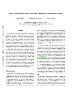 Points2Sound: From mono to binaural audio using 3D point cloud scenes