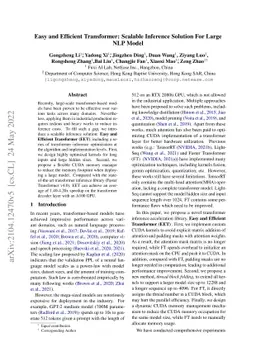Easy and Efficient Transformer : Scalable Inference Solution For large
  NLP model
