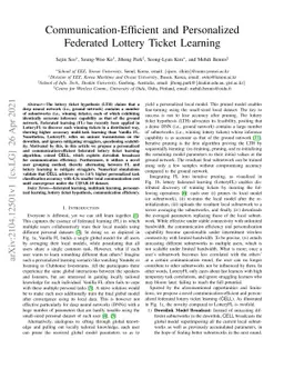 Communication-Efficient and Personalized Federated Lottery Ticket
  Learning