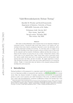 Valid Heteroskedasticity Robust Testing