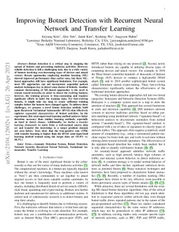 Improving Botnet Detection with Recurrent Neural Network and Transfer
  Learning