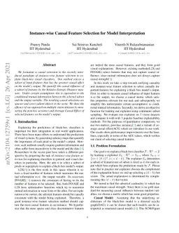 Instance-wise Causal Feature Selection for Model Interpretation