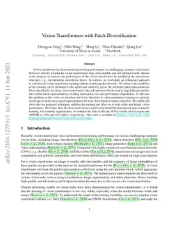 Vision Transformers with Patch Diversification