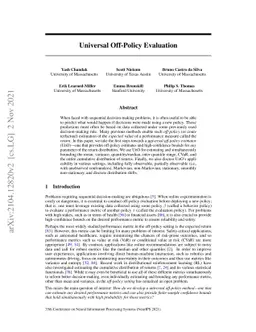 Universal Off-Policy Evaluation