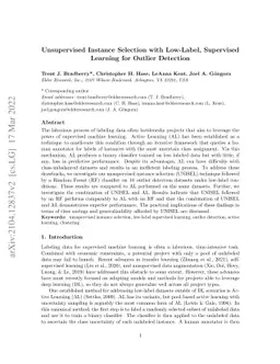 Unsupervised Instance Selection with Low-Label, Supervised Learning for
  Outlier Detection
