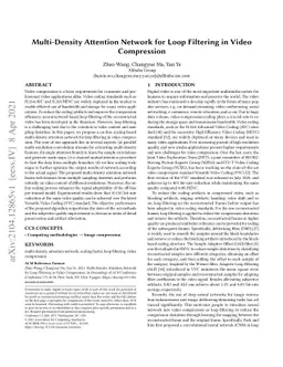Multi-Density Attention Network for Loop Filtering in Video Compression