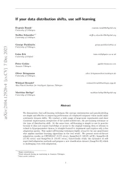 If your data distribution shifts, use self-learning