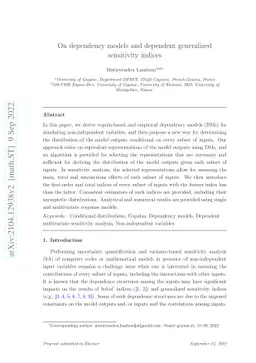 On dependency models and dependent generalized sensitivity indices