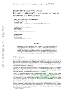 Document Structure aware Relational Graph Convolutional Networks for
  Ontology Population