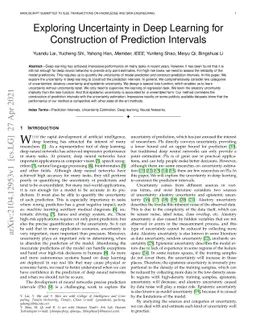 Exploring Uncertainty in Deep Learning for Construction of Prediction
  Intervals