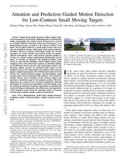 Attention and Prediction Guided Motion Detection for Low-Contrast Small
  Moving Targets