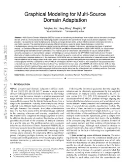 Graphical Modeling for Multi-Source Domain Adaptation