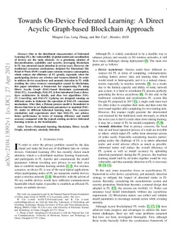 Towards On-Device Federated Learning: A Direct Acyclic Graph-based
  Blockchain Approach
