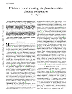 Efficient channel charting via phase-insensitive distance computation