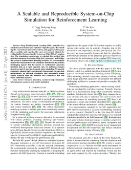 A Scalable and Reproducible System-on-Chip Simulation for Reinforcement
  Learning