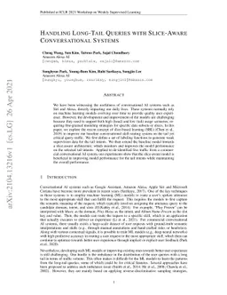 Handling Long-Tail Queries with Slice-Aware Conversational Systems