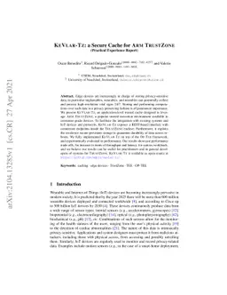 KEVLAR-TZ: A Secure Cache for ARM TrustZone