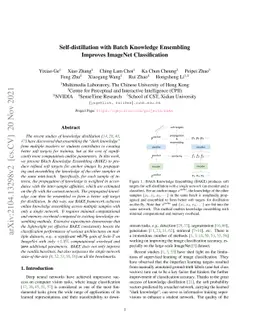 Self-distillation with Batch Knowledge Ensembling Improves ImageNet
  Classification