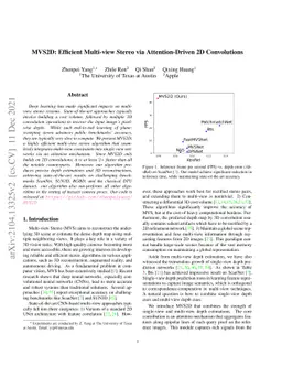 MVS2D: Efficient Multi-view Stereo via Attention-Driven 2D Convolutions