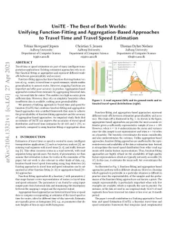 UniTE -- The Best of Both Worlds: Unifying Function-Fitting and
  Aggregation-Based Approaches to Travel Time and Travel Speed Estimation