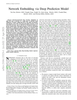 Network Embedding via Deep Prediction Model
