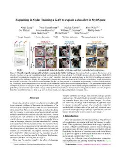 Explaining in Style: Training a GAN to explain a classifier in
  StyleSpace