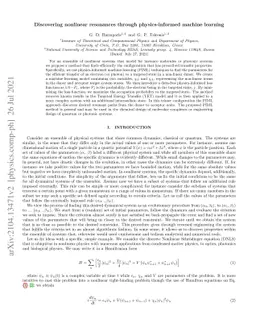 Discovering nonlinear resonances through physics-informed machine
  learning
