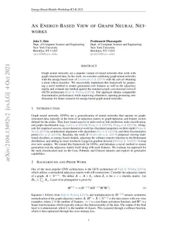 An Energy-Based View of Graph Neural Networks