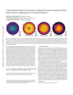 A Perceptual Model for Eccentricity-dependent Spatio-temporal Flicker
  Fusion and its Applications to Foveated Graphics