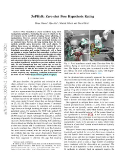 ZePHyR: Zero-shot Pose Hypothesis Rating