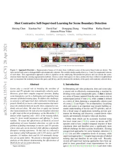 Shot Contrastive Self-Supervised Learning for Scene Boundary Detection