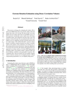 Extreme Rotation Estimation using Dense Correlation Volumes