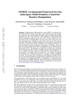 STORM: An Integrated Framework for Fast Joint-Space Model-Predictive
  Control for Reactive Manipulation